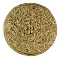 OSTSEE-SCHMUCK Brosche »Hiddensee 42 mm rund Silber 925/000, vergoldet,«