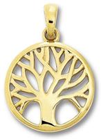 ONE ELEMENT Kettenanhänger »Anhänger Lebensbaum aus 333 Gelbgold«