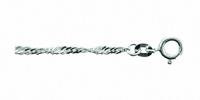 Adelia´s Silberkette »925 Silber Singapur Halskette 45 cm«, Singapur Kette Silberschmuck für Damen