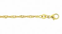 Adelia´s Goldkette »333 Gold Singapur Halskette 42 cm«, Singapur Kette Goldschmuck für Damen