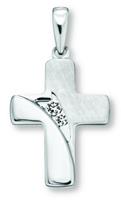 ONE ELEMENT Kettenanhänger »Kreuz Anhänger aus 925 Silber Zirkonia«
