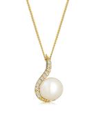 Diamore Perlenkette »Klassisch Perle Diamant (0.11 ct) 585 Gelbgold«