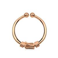 Adelia´s Nasenpiercing »Nasenpiercing Fake Ring Septum rose Gold, Schlange«, Klemmring aus 925 Silber PVD 18kt. Rosè Gold beschichtet