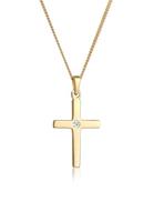 Diamore Collierkettchen »Kreuz Diamant Konfirmation Kommunion 585 Gelbgold«