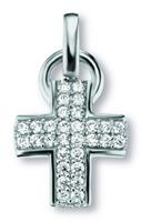 ONE ELEMENT Kettenanhänger »Kreuz Anhänger aus 925 Silber Zirkonia«