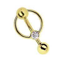 Intimpiercing »Intimpiercing in Gold Klitoris Banane«, Intimpiercing oder Bauchnabelpiercing Banane aus 316l Stahl