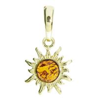 OSTSEE-SCHMUCK Kettenanhänger »Sonne Gold 333/000 Bernstein« (1-tlg)