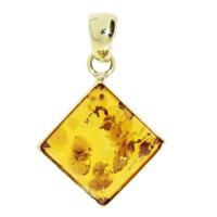 OSTSEE-SCHMUCK Kettenanhänger »Classic 14x14 Gold 333/000 Bernstein« (1-tlg)