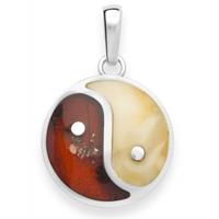 OSTSEE-SCHMUCK Kettenanhänger »Yin-Yang Silber 925/000 Bernstein« (1-tlg)