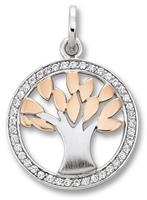 ONE ELEMENT Kettenanhänger »Anhänger Lebensbaum aus 925 Silber Zirkonia«