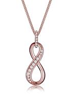 Elli, Halskette Infinity For Ever Symbol Zirkonia 925 Silber in gold, Schmuck für Damen