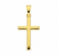 Adelia´s Kettenanhänger »585 Gold Kreuz Anhänger«, Goldschmuck für Damen & Herren