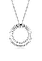 Elli Elli Halsketting Dames Cirkel Ring Geo Basis Tweekleurig in 925 sterling zilver verguld