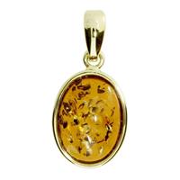 OSTSEE-SCHMUCK Kettenanhänger »Classic 17x12 mm Gold 333/000 Bernstein« (1-tlg)