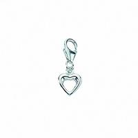 Adelia´s Charm-Einhänger »925 Silber Charms Anhänger Herz«, Silberschmuck für Damen