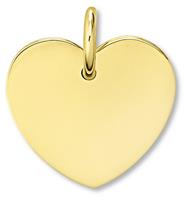 ONE ELEMENT Herzanhänger »Herz Anhänger ohne Gravur aus 333 Gelbgold«