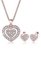 Elli Schmuckset »Herz Swarovski Kristalle Pretty 925 Silber«