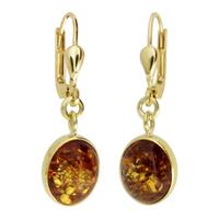 OSTSEE-SCHMUCK Paar Ohrhänger »Classic 10x8 mm Gold 333/000 Bernstein« (2-tlg)