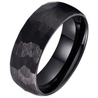 tomjaxon Tom Jaxon wolfraam Ring Facet Mat Zwart-19mm