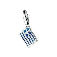 GIORGIO MARTELLO MILANO Charm-Einhänger »Griechenland-Flagge, Silber 925«