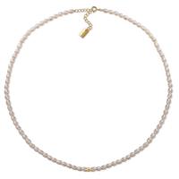 AILORIA Perlenkette »SHINA gold/weiße Perle«, 925 Sterling Silber vergoldet Süßwasserperle