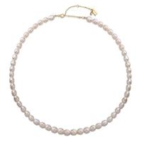 AILORIA Perlenkette »SHIORI gold/weiße Perle«, 925 Sterling Silber vergoldet Süßwasserperle