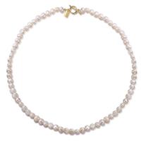 AILORIA Perlenkette »SORANO gold/weiße Perle«, 925 Sterling Silber vergoldet Süßwasserperle
