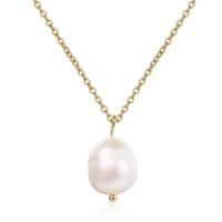 AILORIA Perlenkette »SAKURA gold/weiße Perle«, 925 Sterling Silber vergoldet Süßwasserperle