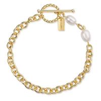AILORIA Armband »SHOUHEI gold/weiße Perle«, 925 Sterling Silber vergoldet Süßwasserperle