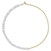 AILORIA Perlenkette »SAYO gold/weiße Perle«, 925 Sterling Silber vergoldet Süßwasserperle
