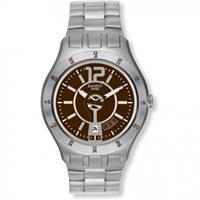 Swatch Irony Big In A Brown Mode Herrenuhr in Silber YTS406G
