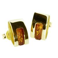 OSTSEE-SCHMUCK Paar Ohrstecker »- Zera - Gold 333/000 Bernstein« (2-tlg)