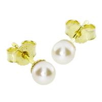 OSTSEE-SCHMUCK Paar Ohrstecker »- Klassisch 5 mm - Gold 333/000 Wachsperle« (2-tlg)