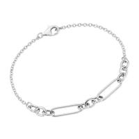 Smart Jewel Armband »längliche ovale Glieder, Silber 925«