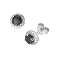 GIORGIO MARTELLO MILANO Paar Ohrstecker »mit schwarzen und weißen ZIrkonia Steinen, Silber 925«