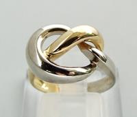 Atelier Christian Gouden gevlochten bicolor ring