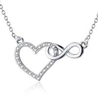 Schmuck-Elfe Collier »INFINITY LOVE Herzchen« (inkl. Schmuckbox), 925 Silber