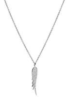 Fossil Kette mit Anhänger »Flügel, STERLING SILVER, JFS00535040«, mit Zirkonia