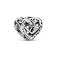 Pandora 799270C01 - Sparkling Entwined Hearts Charm - Bedel