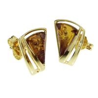 OSTSEE-SCHMUCK Paar Ohrstecker »- Ilga - Gold 585/000 - Bernstein« (2-tlg)