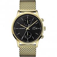 Lacoste Madrid Multifunktions-Armbanduhr - Schwarz mit Gold-Ip Mesh Armband - Schwarz 