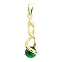 OSTSEE-SCHMUCK Kettenanhänger »- Lusia - Gold 333/000 - Malachit« (1-tlg)