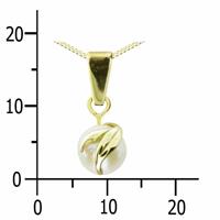 OSTSEE-SCHMUCK Kette mit Anhänger »- Iris - Gold 333/000 - Zuchtperle« (2-tlg)