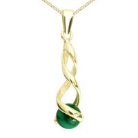 OSTSEE-SCHMUCK Kette mit Anhänger »- Lusia - Gold 333/000 - Malachit« (2-tlg)