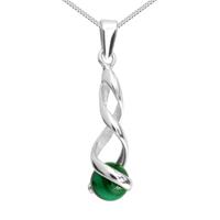 OSTSEE-SCHMUCK Kette mit Anhänger »- Lusia - Silber 925/000 - Malachit« (2-tlg)