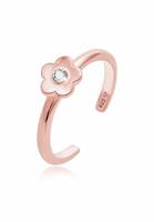 Elli Fingerring »Kinder Blume Kristall 925 Silber«