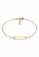 Elli Armband »ID-Armband mit gravierbarer Platte 375 Gelbgold«