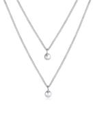 Elli Dames Balhanger Laaghangende Ketting Panzerkette Basis Minimale Trend in 925 Sterling Zilver