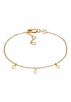 Elli Armband »Plättchen Disc Kreis Coin Rund Boho 375 Gelbgold«