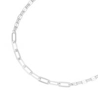 Smart Jewel Collier »längliche ovale Glieder, Silber 925«
